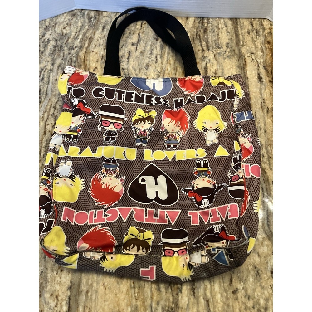 Harajuku Lovers Bag Black Crossbody Tote Messenger Fatal Attraction y2k